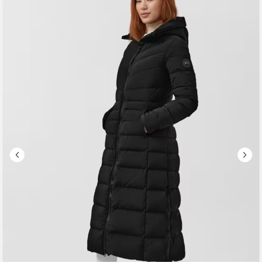 New Canada Goose Clair Long Coat Black Label Size Large - Picture 2 of 10